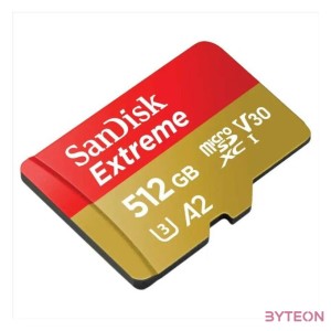 EXTREME MICROSDXC 512GBSD ADAPATER 190MB,S 130MB,S A2 C10