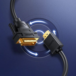 Cable HDMI to DVI UGREEN 11150, 1,5m (black)