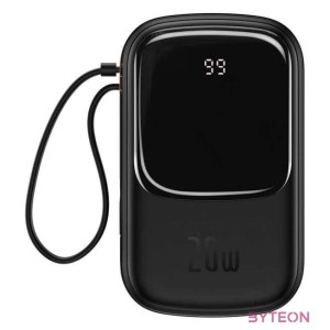 Powerbank Baseus Qpow PRO with cable, 20000mAh, 20W (Black)