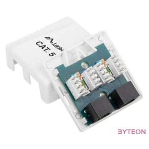 Lanberg UTP RJ45 CAT5e Árnyékolatlan csatlakozó doboz - Fehér