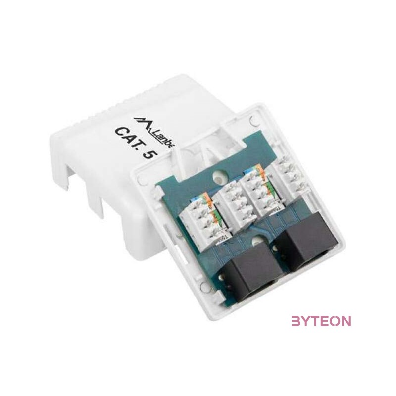 Lanberg UTP RJ45 CAT5e Árnyékolatlan csatlakozó doboz - Fehér