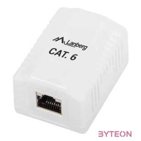Lanberg FTP RJ45 CAT6 Árnyékolt csatlakozó doboz - Fehér