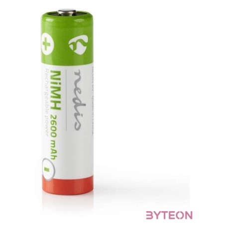Nedis AA 2600 mAh NiMH újratölthető elem (4db , Buborékfólia)