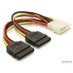 nBase 750403 (MOLEX apa - 2xSata anya) Tápkábel