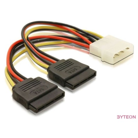 nBase 750403 (MOLEX apa - 2xSata anya) Tápkábel
