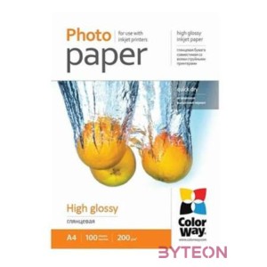 ColorWay PG200100A4 A4 magasfényű fotópapír (100 db,csomag)