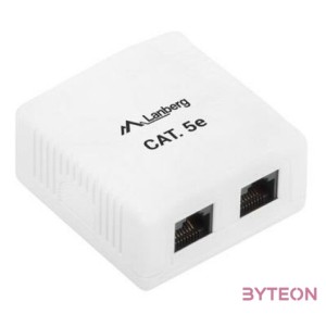 Lanberg UTP RJ45 CAT5e Árnyékolatlan csatlakozó doboz - Fehér