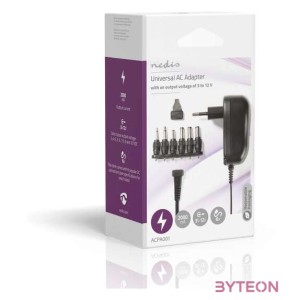 Nedis Univerzális hálózati adapter (3-12V , 1.5A) Fekete