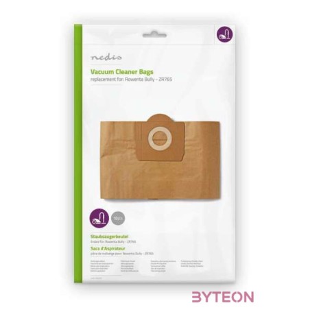 Nedis DUBG110ROW10 Porszívózsák Rowenta Bully - ZR765 helyettesítő (10 db , csomag)