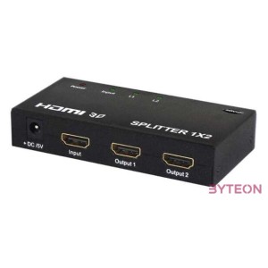 SAVIO HDMI - HDMI x 2 Splitter Fekete