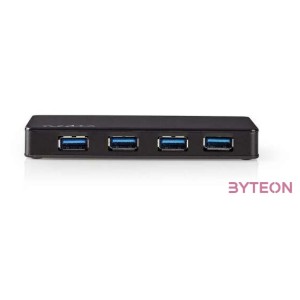 Nedis UHUBU3420BK USB 3.0 HUB (4 port) Fekete