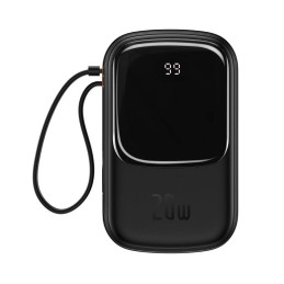 Powerbank Baseus Qpow PRO with cable, 20000mAh, 20W (Black)