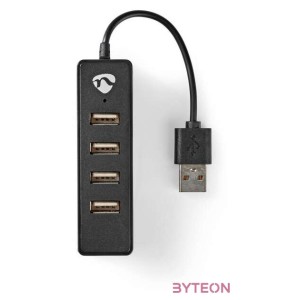Nedis UHUBU2420BK USB 2.0 HUB (4 Port) Fekete