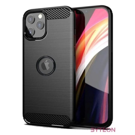 Haffner Carbon Apple iPhone 12 Pro Max Szilikon Hátlap - Fekete