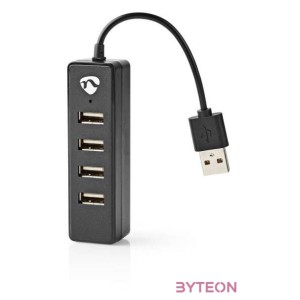 Nedis UHUBU2420BK USB 2.0 HUB (4 Port) Fekete