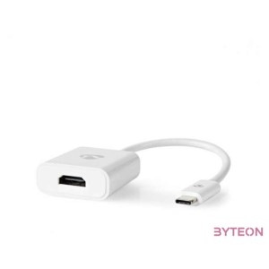 Nedis USB-C apa - HDMI anya Adapterkábel 0.2m Fehér