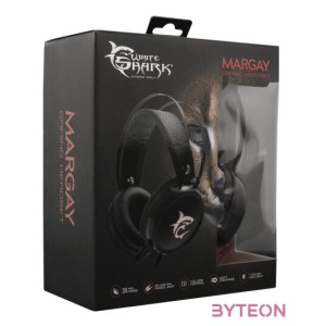 White Shark Margay Gaming Headset - Fekete