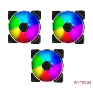 Fractal Design Prisma AL-14,PWM 140mm PWM rendszerhűtő - Fekete (3db,csomag)