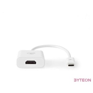 Nedis USB-C apa - HDMI anya Adapterkábel 0.2m Fehér