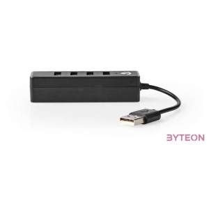 Nedis UHUBU2420BK USB 2.0 HUB (4 Port) Fekete