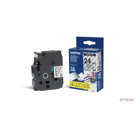 Brother TZE-151 (24mm, 8m) laminált szalag - Átlátszó