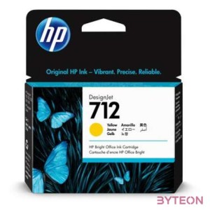 HP 712 Eredeti Tintapatron Sárga