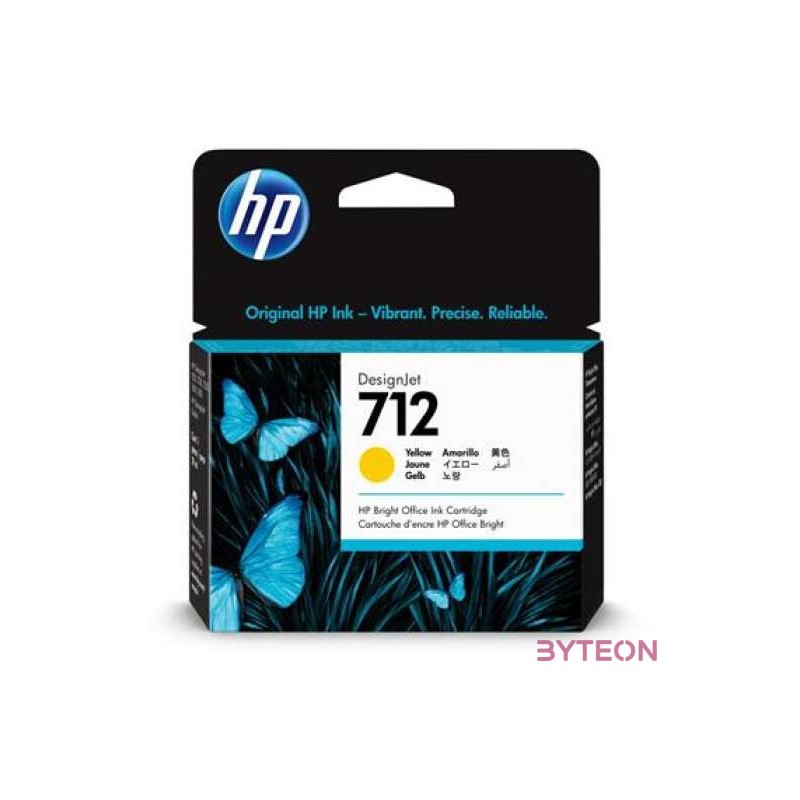 HP 712 Eredeti Tintapatron Sárga