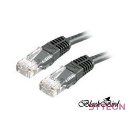 BlackBird UTP CAT5e Patch kábel 1m Fekete