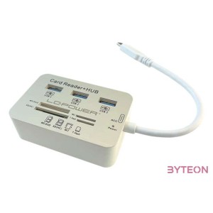 LC Power LC-HUB-C-CR USB 3.0 HUB (32 port) Ezüst, Fehér