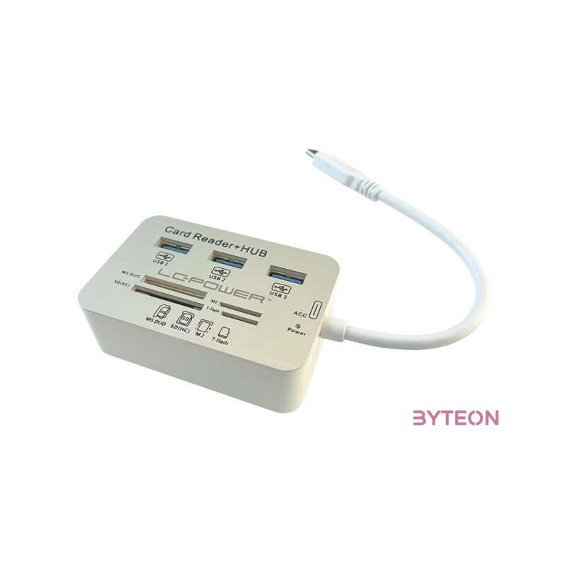 LC Power LC-HUB-C-CR USB 3.0 HUB (32 port) Ezüst, Fehér