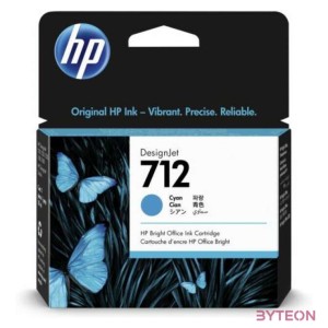HP 712 Eredeti Tintapatron Cián