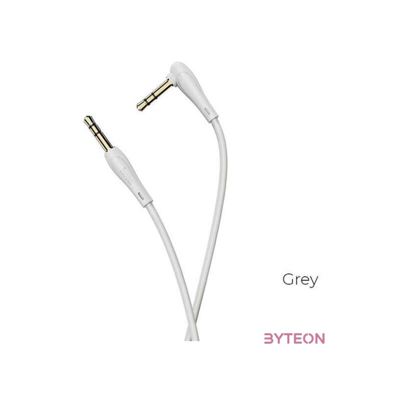 HOCO UPA14 Aux Audio kábel 1m - Szürke (3.5mm jack apa - 3.5mm jack apa)