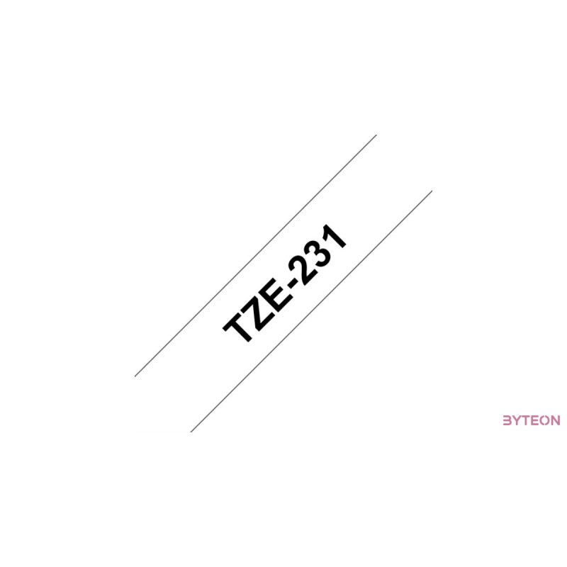 Brother TZE-231 (12mm, 8m) laminált szalag - Fehér