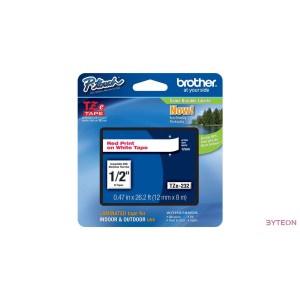 Brother TZE-232 (12mm, 8m) laminált szalag - Fehér