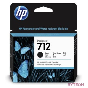 HP 712 Eredeti Tintapatron Fekete
