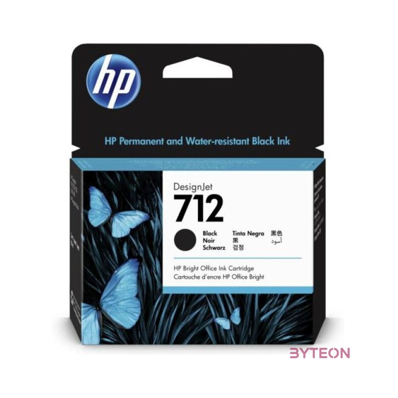 HP 712 Eredeti Tintapatron Fekete
