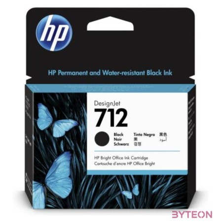 HP 712 Eredeti Tintapatron Fekete