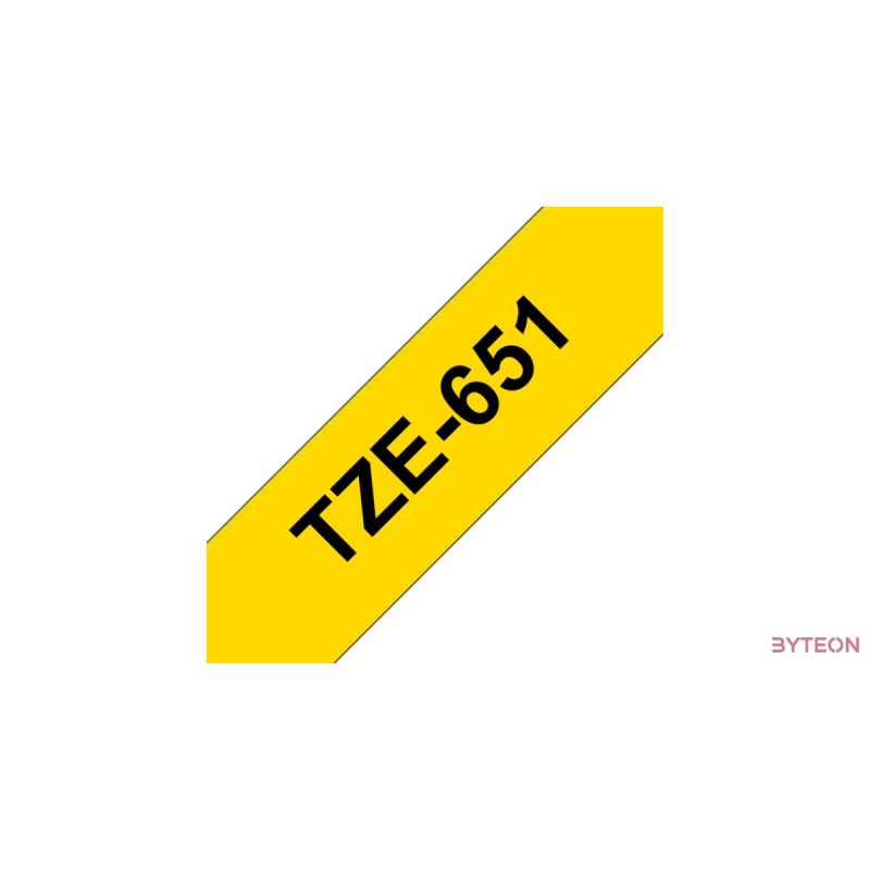 Brother TZE-651 (24mm, 8m) laminált szalag - Sárga