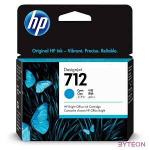 HP 712 Eredeti Tintapatron Cián