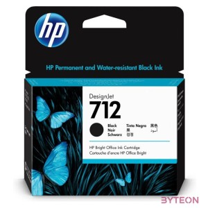 HP 712 Eredeti Tintapatron Fekete