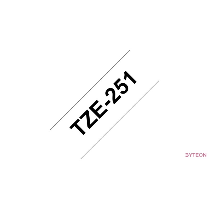 Brother TZE-251 (24mm, 8m) laminált szalag - Fehér
