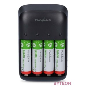 Nedis BACH07 4x AA,AAA,E-Blokk NiMH Akkumulátor Töltő