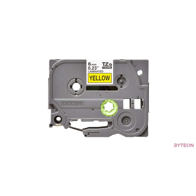 Brother TZE-611 (6mm, 8m) laminált szalag - Sárga