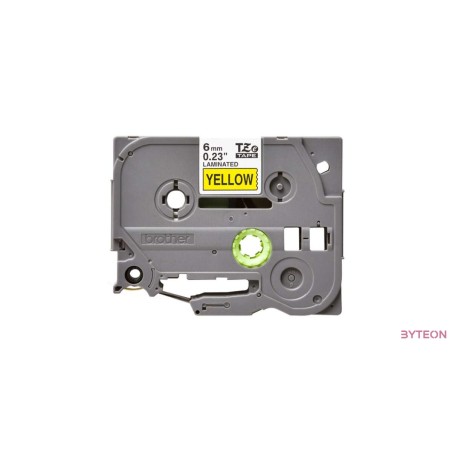 Brother TZE-611 (6mm, 8m) laminált szalag - Sárga