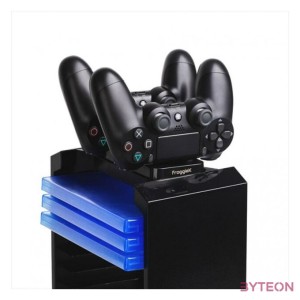 FroggieX PS4 Kettős töltőállomás  lemez tartó állvány