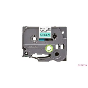 Brother TZE-751 (24mm, 8m) laminált szalag - Zöld