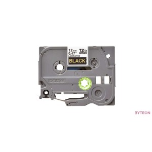 Brother TZE-334 (12mm, 8m) laminált szalag - Fekete