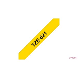 Brother TZE-621 (9mm, 8m) laminált szalag - Sárga