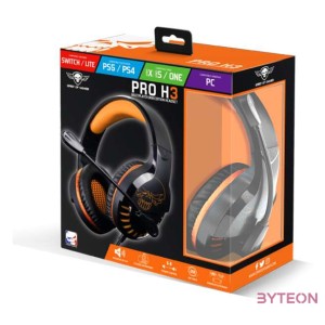 Spirit of Gamer PRO-H3 Multiplatform Edition Gaming Headset Fekete,Narancssárga