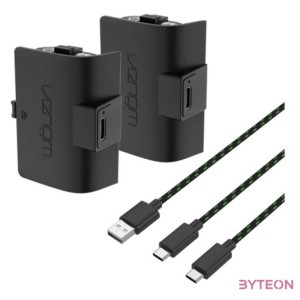 Venom VS2883 2db Nagy kapacitású újratölthető akkumulátor (1100mAh) -Fekete  3m Töltőkábel